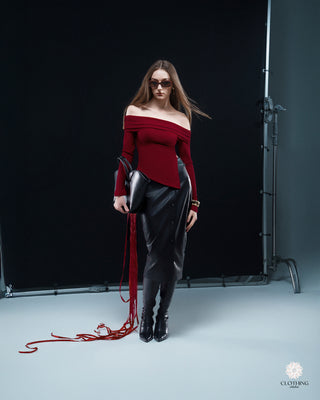 Ella Long Sleeve Burgundy
