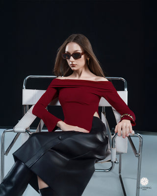 Ella Long Sleeve Burgundy