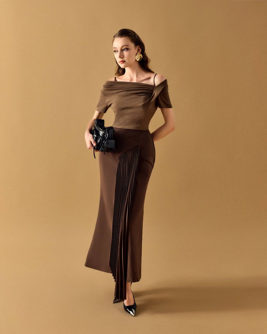 brown dress top Buy Brown One Shoulder Textured Beaded Top from Next USA